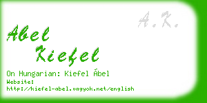 abel kiefel business card
